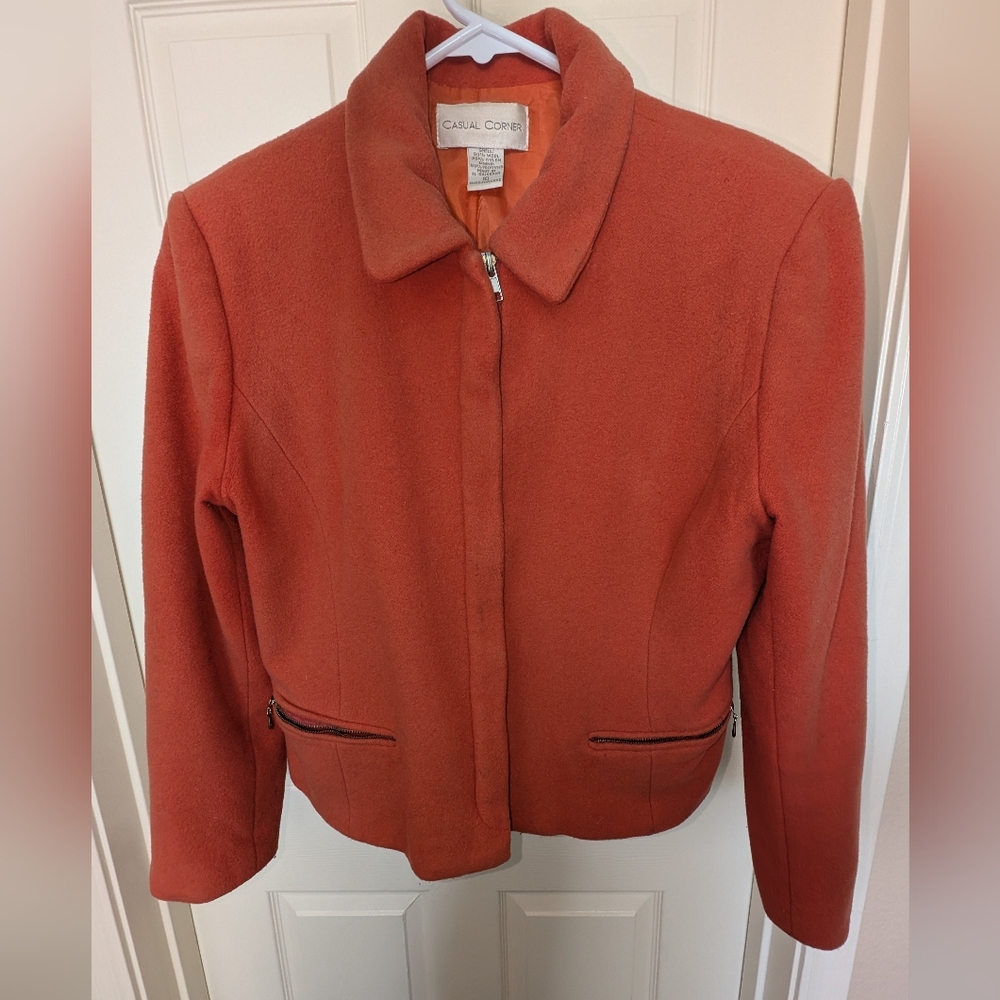 Casual Corner Women's Rust Teddy Jacket
